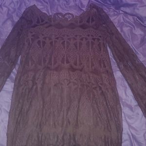 Love fire long sleeved black dress size m